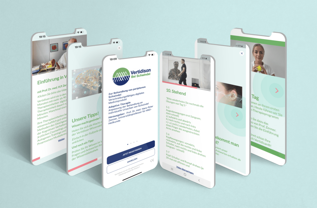 Mockup Vertidisian - App zur Schwindelkompensation