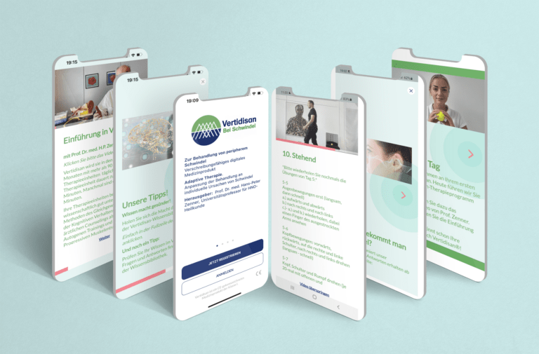 Mockup Vertidisian - App zur Schwindelkompensation